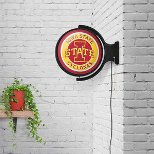 Iowa State Cyclones: Original Round Rotating Lighted Wall Sign - The Fan-Brand