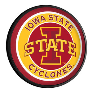 Iowa State Cyclones: Round Slimline Lighted Wall Sign - The Fan-Brand