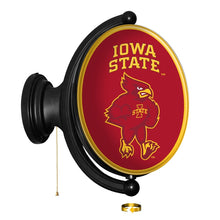 Load image into Gallery viewer, Iowa State Cyclones: Swoop - Original Oval Rotating Lighted Wall Sign - The Fan-Brand