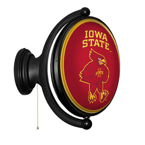 Iowa State Cyclones: Swoop - Original Oval Rotating Lighted Wall Sign - The Fan-Brand