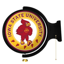 Load image into Gallery viewer, Iowa State Cyclones: Swoop - Original Round Rotating Lighted Wall Sign - The Fan-Brand