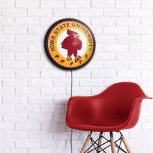 Load image into Gallery viewer, Iowa State Cyclones: Swoop - Round Slimline Lighted Wall Sign - The Fan-Brand