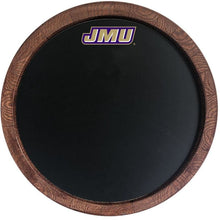Load image into Gallery viewer, James Madison Dukes: Chalkboard &quot;Faux&quot; Barrel Top Sign - The Fan-Brand