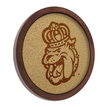 Load image into Gallery viewer, James Madison Dukes: Mascot - &quot;Faux&quot; Barrel Framed Cork Board - The Fan-Brand