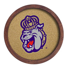 Load image into Gallery viewer, James Madison Dukes: Mascot - &quot;Faux&quot; Barrel Framed Cork Board - The Fan-Brand
