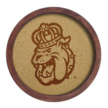 Load image into Gallery viewer, James Madison Dukes: Mascot - &quot;Faux&quot; Barrel Framed Cork Board - The Fan-Brand