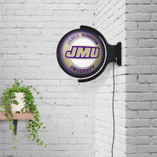 Load image into Gallery viewer, James Madison Dukes: Original Round Rotating Lighted Wall Sign - The Fan-Brand