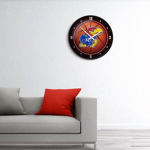 Kansas Jayhawks: Basketball - Modern Disc Wall Clock - The Fan-Brand