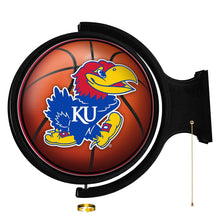 Load image into Gallery viewer, Kansas Jayhawks: Basketball - Original Round Rotating Lighted Wall Sign - The Fan-Brand