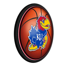 Load image into Gallery viewer, Kansas Jayhawks: Basketball - Round Slimline Lighted Wall Sign - The Fan-Brand