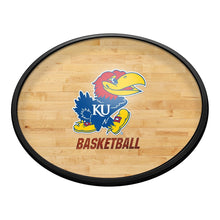 Load image into Gallery viewer, Kansas Jayhawks: Hardwood - Oval Slimline Lighted Wall Sign - The Fan-Brand