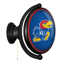 Load image into Gallery viewer, Kansas Jayhawks: Original Oval Rotating Lighted Wall Sign - The Fan-Brand