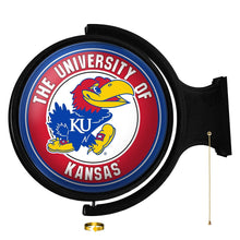 Load image into Gallery viewer, Kansas Jayhawks: Original Round Rotating Lighted Wall Sign - The Fan-Brand