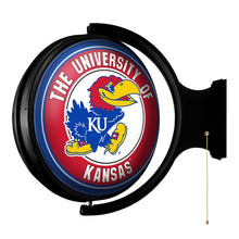 Load image into Gallery viewer, Kansas Jayhawks: Original Round Rotating Lighted Wall Sign - The Fan-Brand