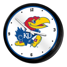 Load image into Gallery viewer, Kansas Jayhawks: Retro Lighted Wall Clock - The Fan-Brand