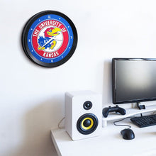 Load image into Gallery viewer, Kansas Jayhawks: Ribbed Frame Wall Clock - The Fan-Brand