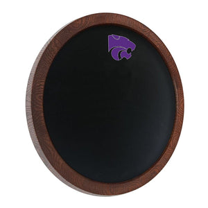 Kansas State Wildcats: Chalkboard "Faux" Barrel Top Sign - The Fan-Brand