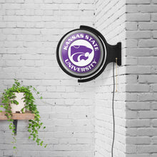 Load image into Gallery viewer, Kansas State Wildcats: Original Round Rotating Lighted Wall Sign - The Fan-Brand