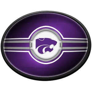 Kansas State Wildcats: Oval Slimline Lighted Wall Sign - The Fan-Brand