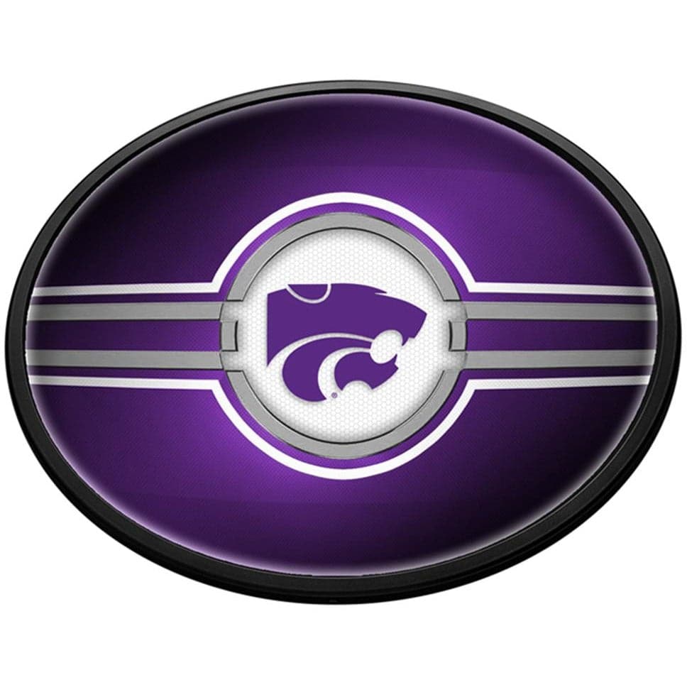 Kansas State Wildcats: Oval Slimline Lighted Wall Sign - The Fan-Brand