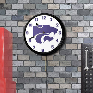 Kansas State Wildcats: Retro Lighted Wall Clock - The Fan-Brand