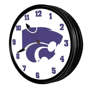 Kansas State Wildcats: Retro Lighted Wall Clock - The Fan-Brand