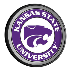Kansas State Wildcats: Round Slimline Lighted Wall Sign - The Fan-Brand