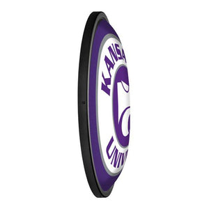 Kansas State Wildcats: Round Slimline Lighted Wall Sign - The Fan-Brand