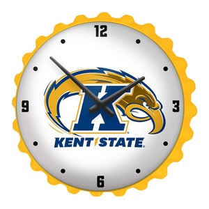 Kent State Golden Flashes: Bottle Cap Wall Clock - The Fan-Brand