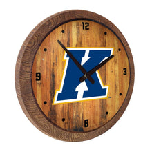 Load image into Gallery viewer, Kent State Golden Flashes: &quot;Faux&quot; Barrel Top Wall Clock - The Fan-Brand