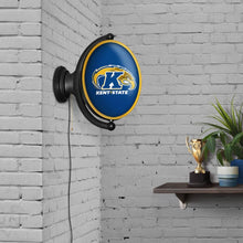 Load image into Gallery viewer, Kent State Golden Flashes: Original Oval Rotating Lighted Wall Sign - The Fan-Brand