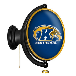 Kent State Golden Flashes: Original Oval Rotating Lighted Wall Sign - The Fan-Brand