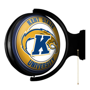 Kent State Golden Flashes: Original Round Rotating Lighted Wall Sign - The Fan-Brand