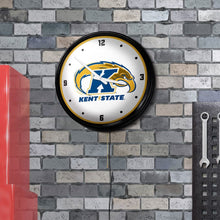 Load image into Gallery viewer, Kent State Golden Flashes: Retro Lighted Wall Clock - The Fan-Brand