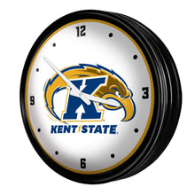 Load image into Gallery viewer, Kent State Golden Flashes: Retro Lighted Wall Clock - The Fan-Brand