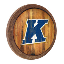 Load image into Gallery viewer, Kent State Golden Flashes: Weathered &quot;Faux&quot; Barrel Top Sign - The Fan-Brand