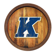 Load image into Gallery viewer, Kent State Golden Flashes: Weathered &quot;Faux&quot; Barrel Top Sign - The Fan-Brand