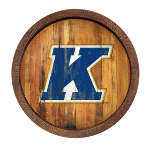 Kent State Golden Flashes: Weathered "Faux" Barrel Top Sign - The Fan-Brand