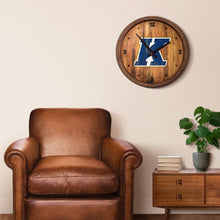 Load image into Gallery viewer, Kent State Golden Flashes: Weathered &quot;Faux&quot; Barrel Top Wall Clock - The Fan-Brand