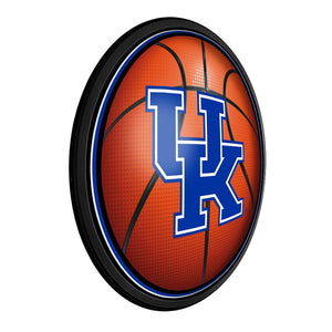 Kentucky Wildcats: Basketball - Round Slimline Lighted Wall Sign - The Fan-Brand