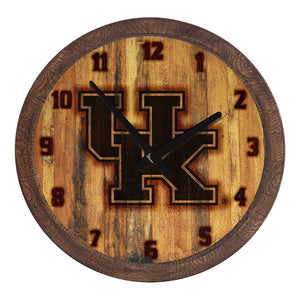 Kentucky Wildcats: Branded "Faux" Barrel Top Wall Clock - The Fan-Brand