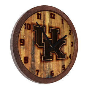 Kentucky Wildcats: Branded "Faux" Barrel Top Wall Clock - The Fan-Brand