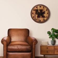 Load image into Gallery viewer, Kentucky Wildcats: Branded &quot;Faux&quot; Barrel Top Wall Clock - The Fan-Brand