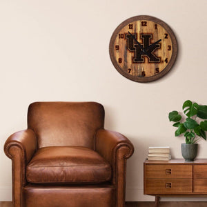 Kentucky Wildcats: Branded "Faux" Barrel Top Wall Clock - The Fan-Brand