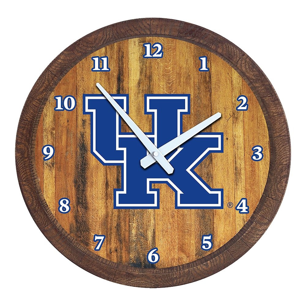 Kentucky Wildcats: Faux Barrel Top Wall Clock - The Fan-Brand