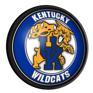 Kentucky Wildcats: Mascot - Round Slimline Lighted Wall Sign - The Fan-Brand