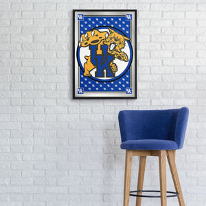 Kentucky Wildcats: Team Spirit, Mascot - Framed Mirrored Wall Sign - The Fan-Brand