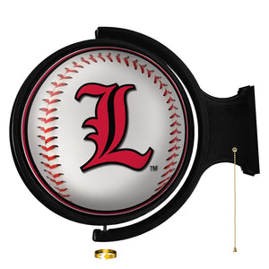 Louisville Cardinals: Baseball - Round Rotating Lighted Wall Sign - The Fan-Brand