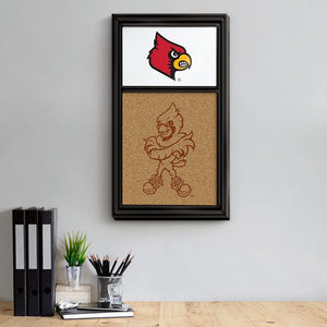 Louisville Cardinals: Dual Logo - Cork Note Board - The Fan-Brand