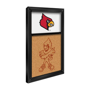 Louisville Cardinals: Dual Logo - Cork Note Board - The Fan-Brand